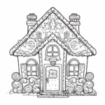 Intricate Gingerbread House Adult Coloring Pages 3