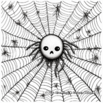 Intricate Halloween Spider Web Coloring Pages 2