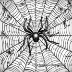 Intricate Halloween Spider Web Coloring Pages 3