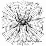 Intricate Halloween Spider Web Coloring Pages 4