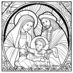Intricate Holy Family Coloring Pages for Artists 4