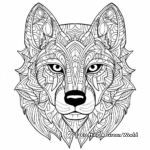 Intricate Husky Head Coloring Pages for Adults 2