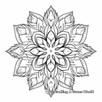 Intricate Ice Crystal Mandala Coloring Pages 1