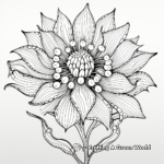 Intricate Kangaroo Paw Flower Coloring Pages 3