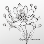 Intricate Kangaroo Paw Flower Coloring Pages 4