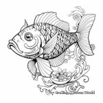 Intricate Koi Fish Coloring Pages for Adults 1