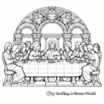 Intricate Last Supper Coloring Sheets 1