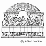 Intricate Last Supper Coloring Sheets 2