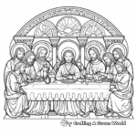 Intricate Last Supper Coloring Sheets 3