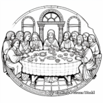 Intricate Last Supper Coloring Sheets 4
