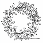 Intricate Laurel Wreath Coloring Pages 2