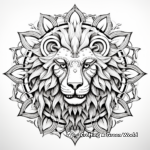 Intricate Lion Mandala Coloring Pages 1