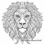 Intricate Lion Mane Coloring Pages 1