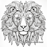 Intricate Lion Mane Coloring Pages 2