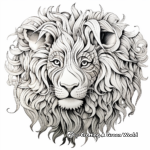 Intricate Lion Mane Coloring Pages 4