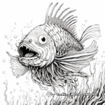 Intricate Lionfish Coloring Pages for Adults 2