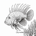 Intricate Lionfish Coloring Pages for Adults 4