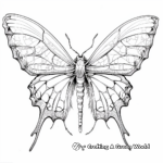 Intricate Luna Moth Coloring Sheets for Adults 1