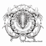 Intricate Mandala Dragon Coloring Pages 1