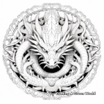 Intricate Mandala Dragon Coloring Pages 2