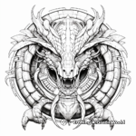Intricate Mandala Dragon Coloring Pages 3