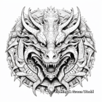 Intricate Mandala Dragon Coloring Pages 4