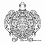 Intricate Mandala Turtle Coloring Pages 3