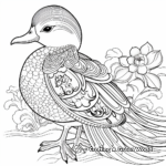 Intricate Mandarin Duck Coloring Pages 3