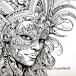 Intricate Mardi Gras Coloring Pages for March 4