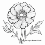 Intricate Memorial Day Poppy Flower Coloring Pages 2