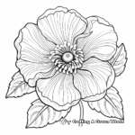 Intricate Memorial Day Poppy Flower Coloring Pages 3