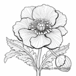 Intricate Memorial Day Poppy Flower Coloring Pages 4