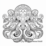 Intricate Mosaic Octopus Coloring Pages 3