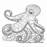 Intricate Mosaic Octopus Coloring Pages 4