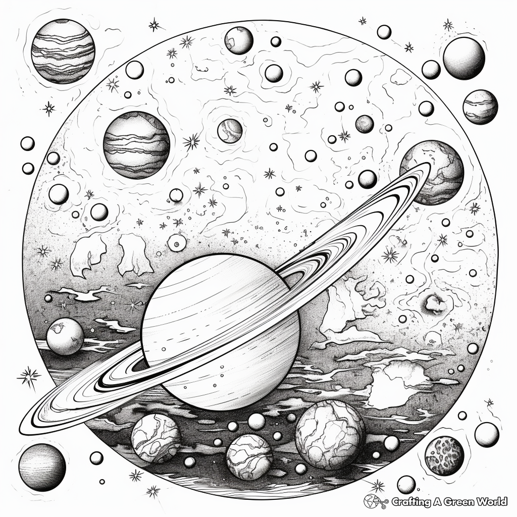 Intricate Nebula Coloring Pages for Adults 3