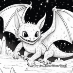 Intricate Night Fury Dragon in Flight Coloring Pages 2