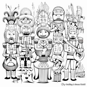 Intricate Nutcracker Orchestra Coloring Pages 2