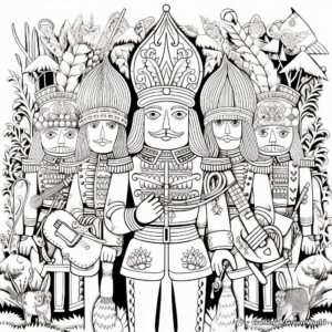 Intricate Nutcracker Orchestra Coloring Pages 3