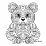 Intricate Panda Adult Coloring Pages 2