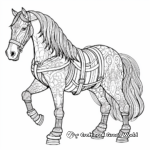 Intricate Pattern Clydesdale Horse Coloring Pages 4