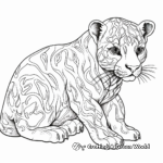 Intricate Patterned Clouded Leopard Coloring Pages 3
