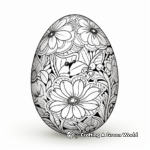 Intricate Patterned Easter Egg Coloring Pages 1