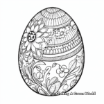 Intricate Patterned Easter Egg Coloring Pages 2
