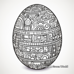 Intricate Patterned Easter Egg Coloring Pages 3