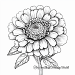 Intricate Patterned Mum Flower Mother's Day Coloring Pages 4