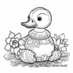 Intricate Patterned Rubber Duck Coloring Pages 1