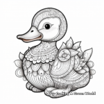 Intricate Patterned Rubber Duck Coloring Pages 3