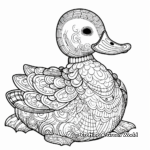 Intricate Patterned Rubber Duck Coloring Pages 4