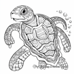 Intricate Patterned Turtle Coloring Pages 3