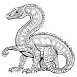 Intricate Plateosaurus Dinosaur Coloring Pages 1